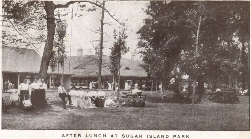 vintage postcard Sugar Island Park, Grosse Ile Township